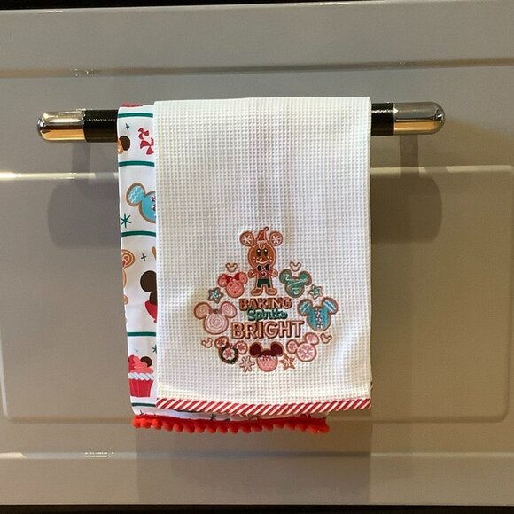 Disney Holiday Decorative Hand Towels, New, & Keepsake Campbells Soup Ornament - Picture 2 of 5